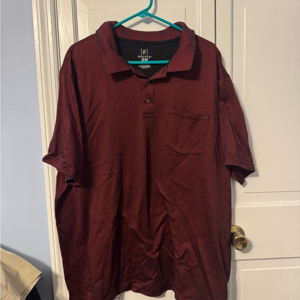 George Men's Dark Red Polo Shirt
